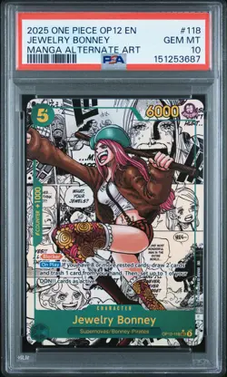 2025 ONE PIECE LEGACY OF THE MASTER MANGA ALT ART #118 JEWELRY BONNEY PSA 10 - Image 1