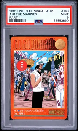 2001 CARDDASS ONE PIECE VISUAL ADVENTURE PART 4 #163 AH! THE MARINES PSA 9 - Image 1