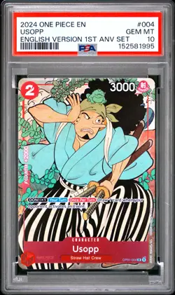 2024 ONE PIECE ENGLISH VERSION 1ST ANNIVERSARY SET #004 USOPP PSA 10 - Image 1