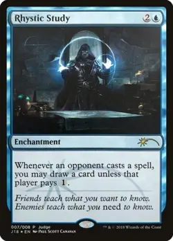 MTG English Rhystic Study NM Foil Promos: Judge - Image 1