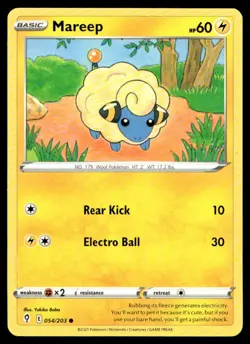 Mareep SWSH07: Evolving Skies 054/203 MP Pokemon TCG | Buy 10 Get 10 Free - Image 1