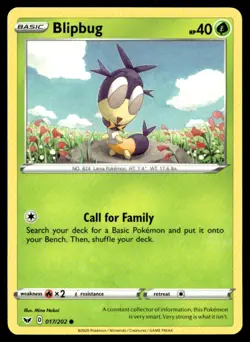 Blipbug (017) SWSH01: Sword & Shield Base Set 017/202 MP Pokemon TCG | Buy 10 Ge - Image 1