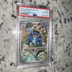 2025 Pokemon Black Bolt Seismitoad Illustration Rare Psa 10 Mint English - Image 3