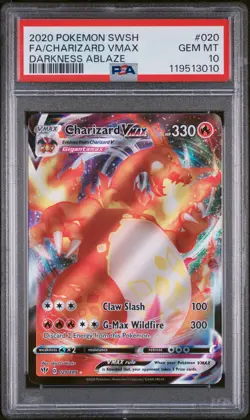 2020 Pokemon #020/189 Charizard VMAX Darkness Ablaze PSA 10 - Image 1