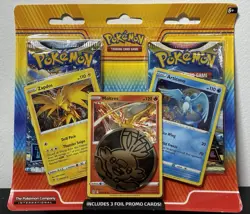 Brand New Sealed Pokemon Enhanced 2-Pack Blister Articuno, Zapdos, & Moltres - Image 1