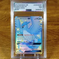 Pokemon Hidden Fates Articuno GX SV54/SV94 AGS Legendary 10 Shiny Holo Rare 2019 - Image 1
