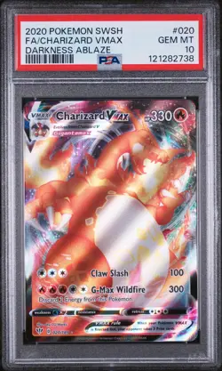 2020 Pokemon Sword & Shield Darkness Ablaze Charizard #020/189 VMAX PSA 10 - Image 1