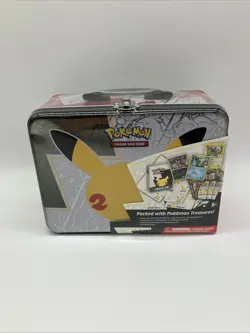 Pokemon 25th Anniversary Celebrations Treasure Chest Lunchbox Tin Factory SEALED - Image 1