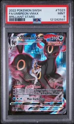 2022 Pokemon #TG23 Umbreon VMAX Brilliant Stars PSA 9 - Image 1
