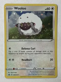 Pokemon TCG Wooloo SWSH011 Black Star Promo Cosmo Holo 2020 Pokemon Ungraded - Image 1