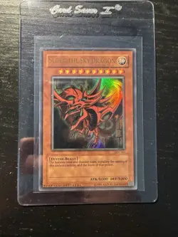 Yugioh! Slifer the Sky Dragon GBI-001 Ultra Rare Holo VG Condition - Image 1