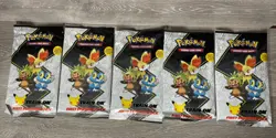 Pokemon TCG First Partner Pack Kalos 3 Jumbo Cards + 2 Booster Packs NEW 5 LOT 820650809637 - Image 1