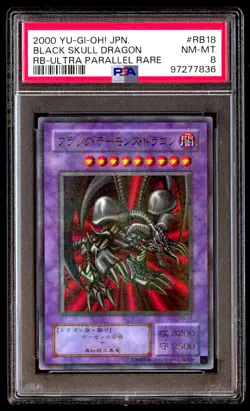 PSA 8 NM Mint Black Skull Dragon RB-18 Parallel 2000 Japanese Graded Card - Image 1