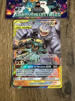 Marshadow & Machamp GX 82/214 Unbroken Bonds Ultra Rare Holo Pokemon Card - Image 1