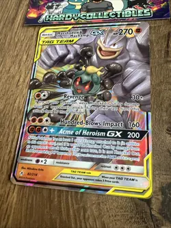 Marshadow & Machamp GX 82/214 Unbroken Bonds Ultra Rare Holo Pokemon Card - Image 2