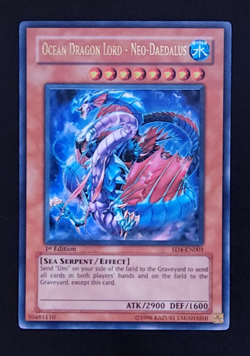 Yugioh Ocean Dragon Lord - Neo-Daedalus SD4-EN001 Ultra Rare 1st Ed LP - Image 1