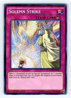 Yugioh Solemn Strike MP16-EN231 Secret Rare - NM 💎 - Image 1