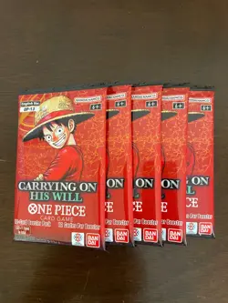 One Piece Carrying On His Will OP-13 Five 5 Booster Packs Lot English F - Image 1
