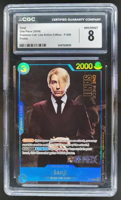 2024 ONE PIECE SANJI LIVE ACTION PROMO P-050 CGC 8 M PT - Image 1
