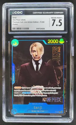 2024 ONE PIECE SANJI LIVE ACTION PROMO P-050 CGC 7.5 M PT - Image 1