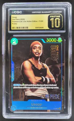 2024 ONE PIECE USOPP LIVE ACTION PROMO P-049 CGC 10 PRISTINE M PT - Image 1