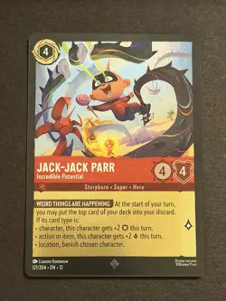 Disney Lorcana Cold Foil - Jack-Jack Parr - Incredible 121/204 - Wilds Unknown - Image 1
