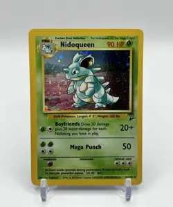 Pokemon TCG Nidoqueen Base Set 2 Holo Unlimited Rare Card 12/130 *SWIRL* - Image 1