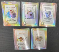 Doomlings Traits Cards Lot of 5 White Foil Cards Overlush Kickstarter - Image 1