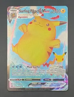 Pokemon Card Surfing Pikachu VMAX 009/025 Celebrations - Near Mint - Image 1