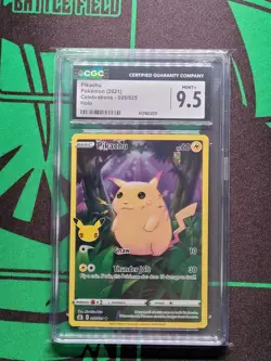 CGC 9.5 Pikachu Holo Celebrations 2021 Pokemon Card #005 - Image 3
