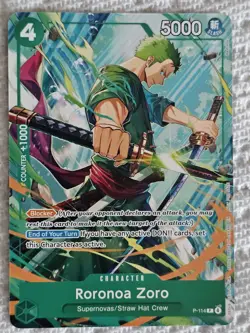One Piece Roronoa Zoro Promo Card P-114 - Image 1