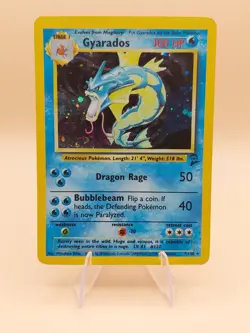 Gyarados Holo Rare Base Set 2 No. 7/130 Pokemon Card - WOTC 1999 SWIRL - Image 1