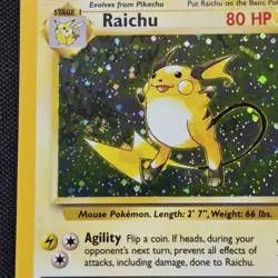 Raichu 16/130 Holo w/Swirl Base Set 2 Vintage WotC Pokemon Card - Image 2