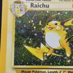 Raichu 16/130 Holo w/Swirl Base Set 2 Vintage WotC Pokemon Card - Image 3