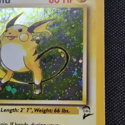 Raichu 16/130 Holo w/Swirl Base Set 2 Vintage WotC Pokemon Card - Image 4