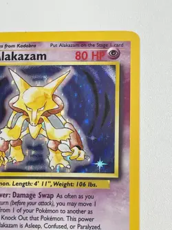 ** Alakazam Holo Rare - Base Set 2 - 1/130 Pokemon Card - NM/LP - Image 3