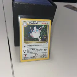 Pokemon Wigglytuff Card II Set Holo Rare, Base-2, 19/130, WOTC NM (SWIRL) - Image 1