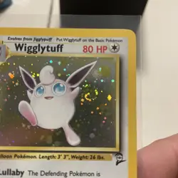 Pokemon Wigglytuff Card II Set Holo Rare, Base-2, 19/130, WOTC NM (SWIRL) - Image 2