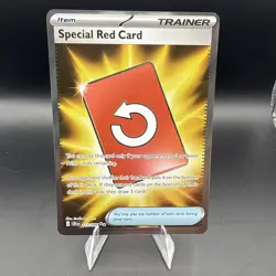 Special Red Card 113/086 Chaos Rising Trainer Full Art Holo Rare Pokemon Card - Image 1