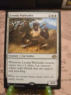 MTG Leonin Warleader Jumpstart 2022 Regular Rare NM - Image 1