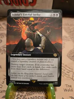 MTG Isildur's Fateful Strike Universes Beyond: the Lord of the Rings Ext Art NM - Image 1