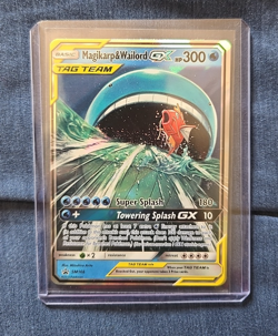 Pokemon TCG Magikarp Wailord Tag Team GX Full Art Holo Promo Card SM166 - Image 1