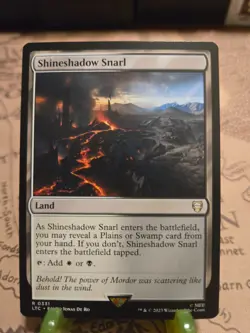 MTG Shineshadow Snarl Commander: the Lord of the Rings Regular Rare NM - Image 1