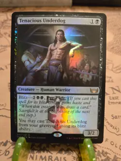 MTG Tenacious Underdog Streets of New Capenna Foil Showcase Rare NM - Image 1