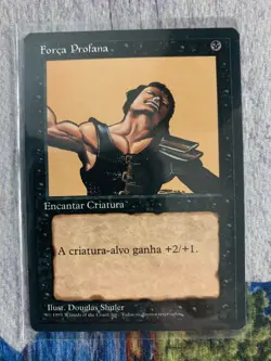 MTG Portuguese FBB 4th Edition Unholy Strength Pack Fresh - Image 1