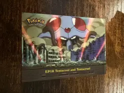 2000 Topps Pokemon EP18 Tentacool and Tentacruel TV Anim. Series 2 blue logo - Image 1
