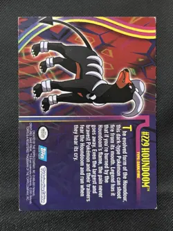 Pokemon 2001 Topps Johto Champions - Houndoom #229 TV Animation - Image 3