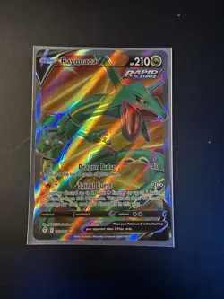 Pokemon TCG Rayquaza V Full Art Holo Ultra Rare 193/203 Evolving Skies - Image 1