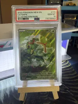 Pokemon TCG Caterpie 172/165 Illustration Rare Scarlet & Violet 151 PSA 10 - Image 1