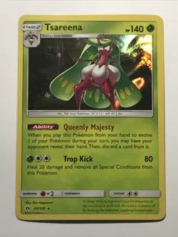 Tsareena - 20/149 - Sun & Moon Base Set Pokemon Holo Foil Rare Nice! - Image 3